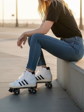 Adidas Originals Superstar Retro White Black 82 Lace Up Sneaker Roller Skates